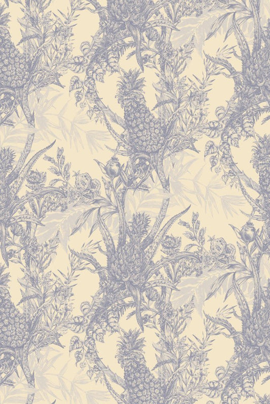 Pineapple Wallpaper - Greys on Cream - Timorous Beasties - HS/PINE/4004/01 - Premier Wallcovering