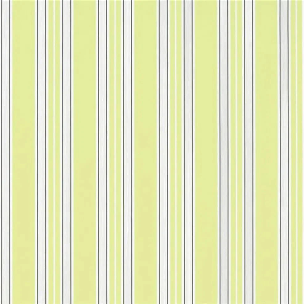 Pinstripe Wallpaper - Lime - P586/07 - Designers Guild