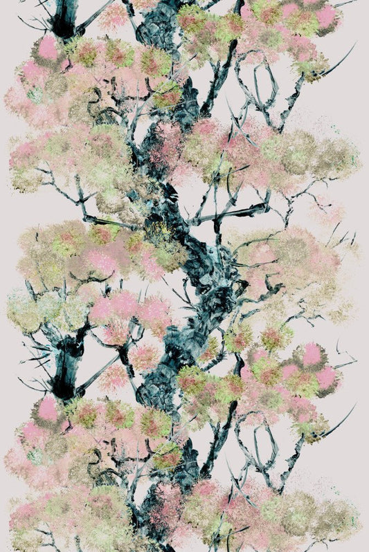 Pinyin Tree Superwide Wallpaper - Pink - Timorous Beasties - DWN/PIN/OBRN/01 - Premier Wallcovering