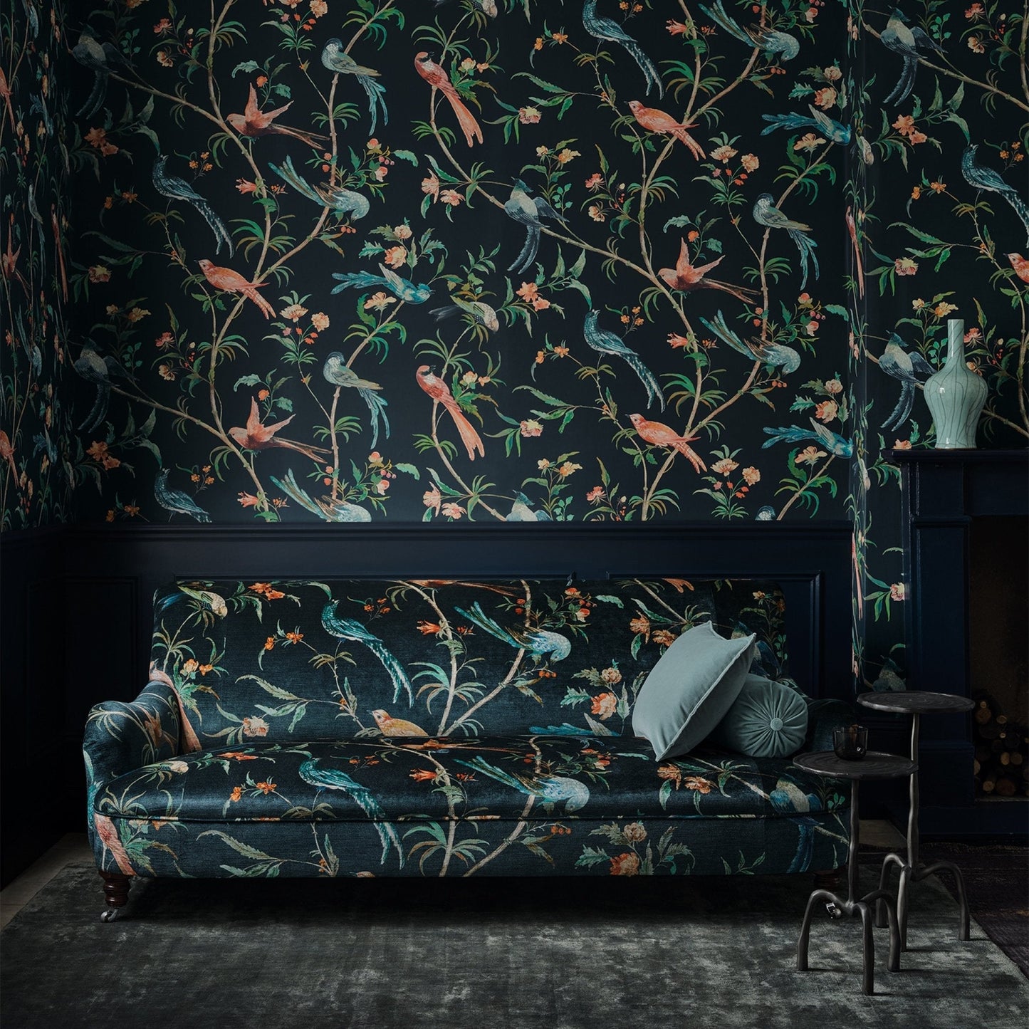 Pluma Wallpaper - Twilight - Romo - Pluma - W444/05 - Premier Wallcovering