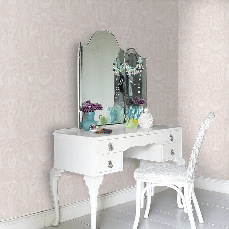 Poeme d´amour Wallpaper - Pale Pink - Boråstapeter - 1764 - Premier Wallcovering