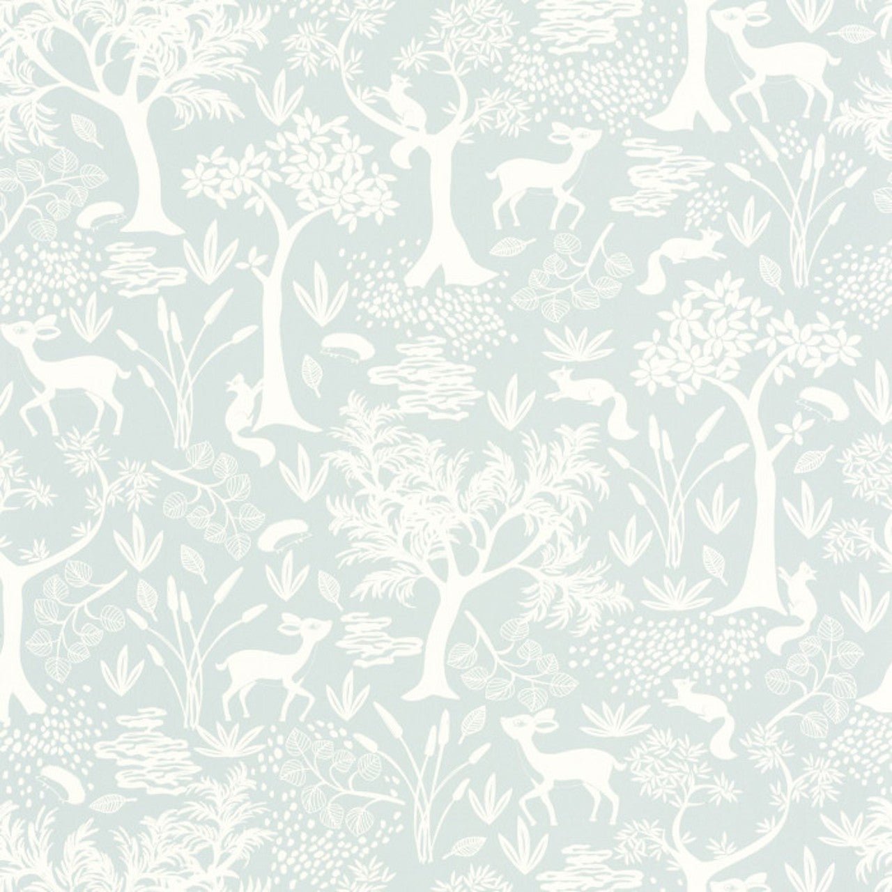 Poetic Forest Once Upon A Time Wallpaper - Bleu Ciel - Casadeco - 88266548 - Premier Wallcovering