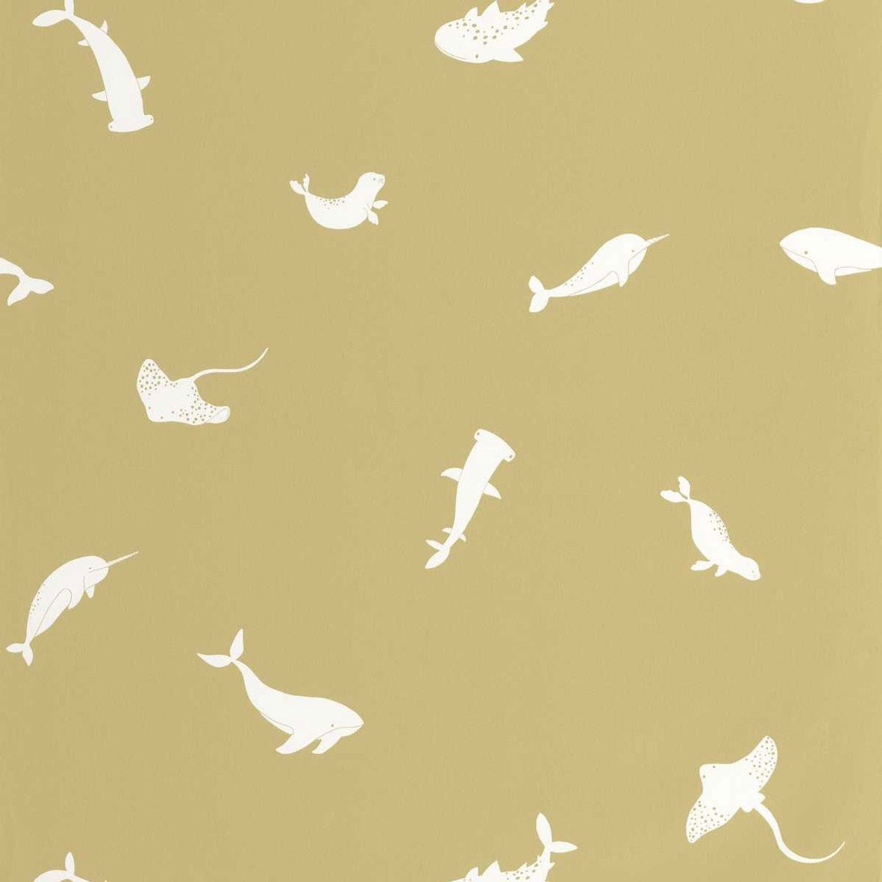 Poetic Sea Once Upon A Time Wallpaper - Olive - Casadeco - 200807207 - Premier Wallcovering