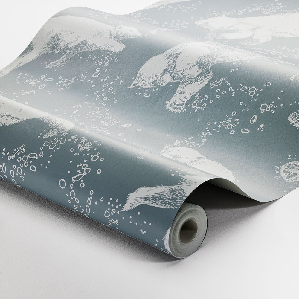 Polarn Wallpaper - Blue/White - Boråstapeter - 6292 - Premier Wallcovering
