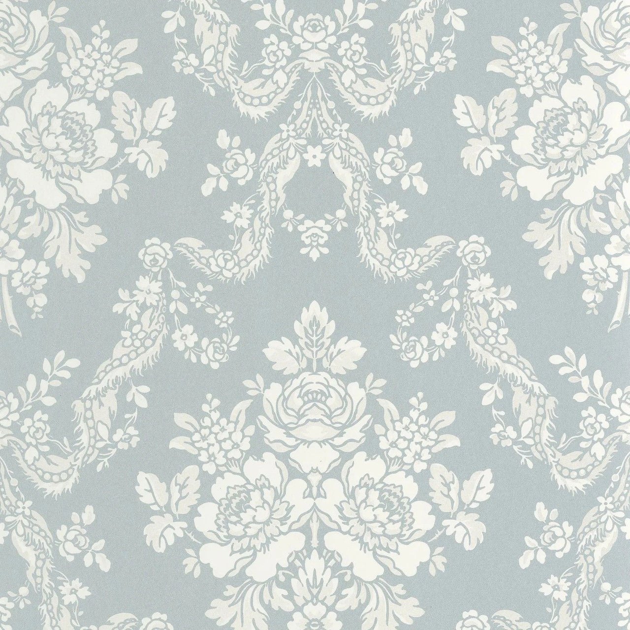 Pompadour Les Belles Toiles De Jouy Wallpaper - Bleu Doux - Casadeco - 201746336 - Premier Wallcovering
