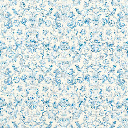 Pompadour Print Wallpaper - Indigo - ZCOT313015 - Zoffany