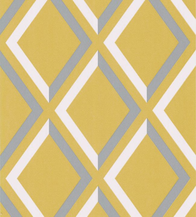 Pompeian Wallpaper - White & Heath Grey on Chartreuse - 66/3018 - Cole & Son - Premier Wallcovering