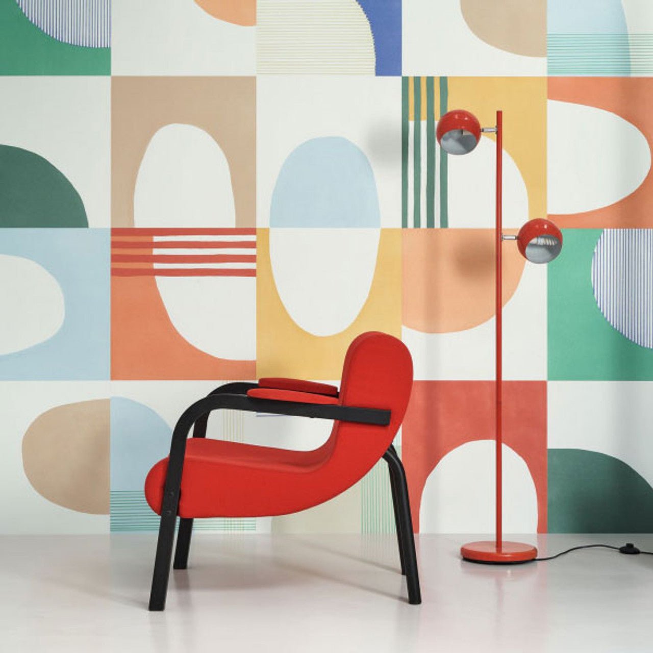 Pop Art Milano Sixties Wallpaper - Multico Pop - Casadeco - 89371234 - Premier Wallcovering