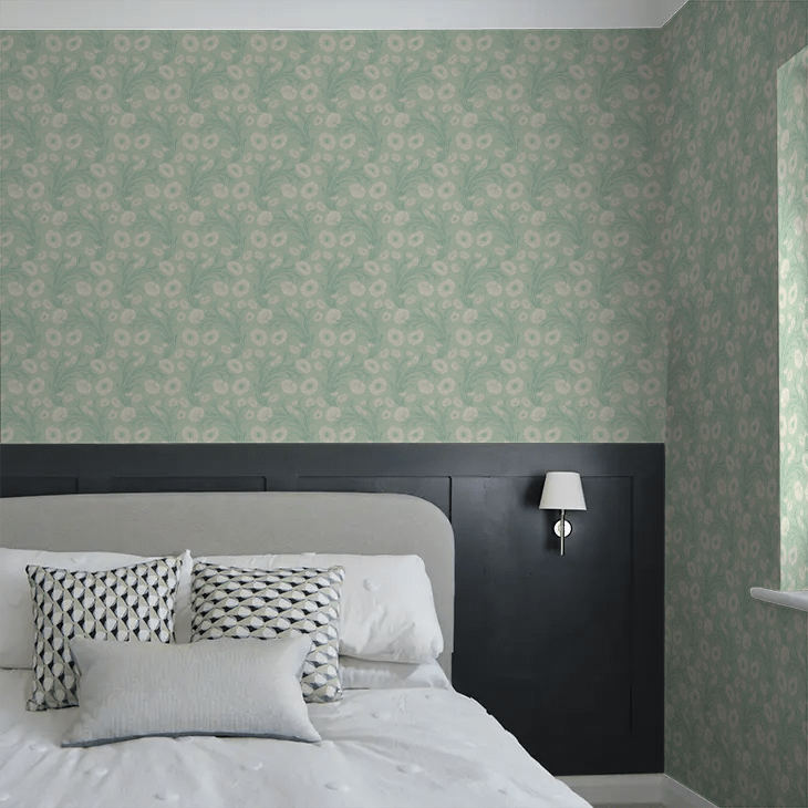 Poppy Flow Wallpaper - Mint - Boråstapeter - 2271 - Premier Wallcovering