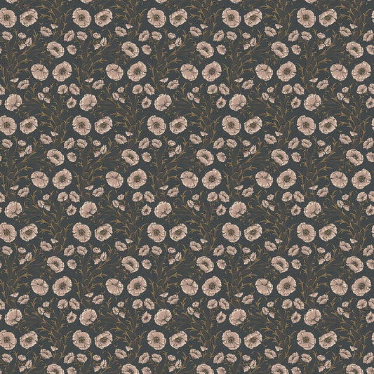 Poppy Flow Wallpaper - Ink - Boråstapeter - 2268 - Premier Wallcovering
