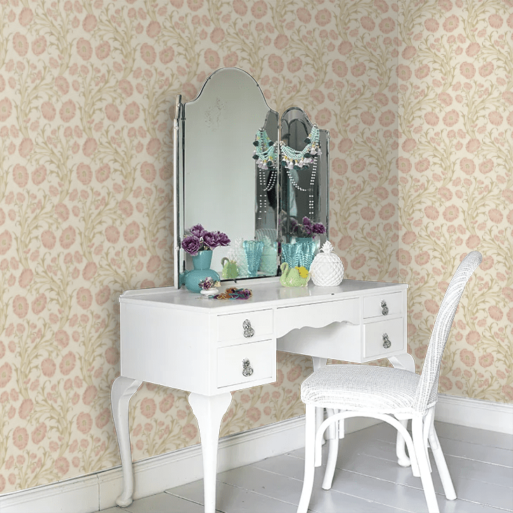 Poppy Flow Wallpaper - Blush - Boråstapeter - 2270 - Premier Wallcovering