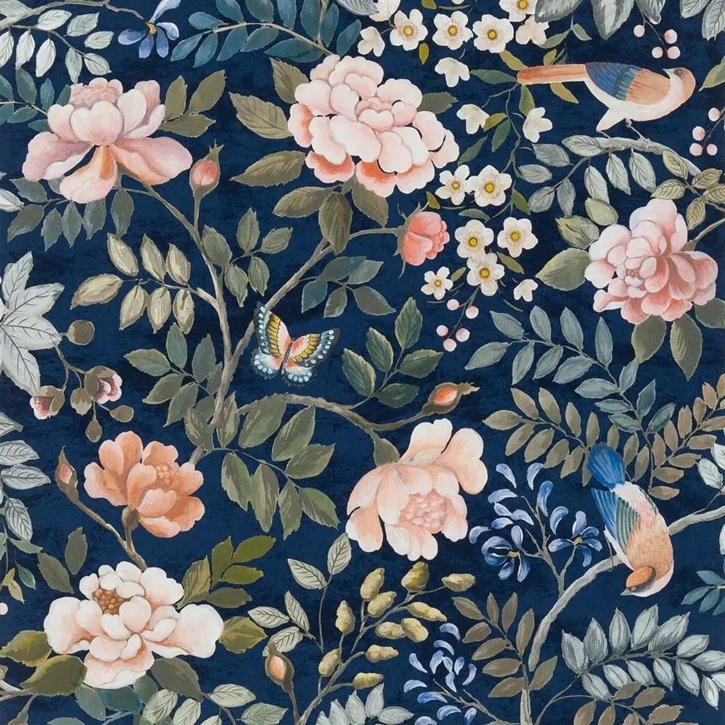 Porcelaine de Chine Wallpaper - Midnight - PDG1146/04 - Designers Guild