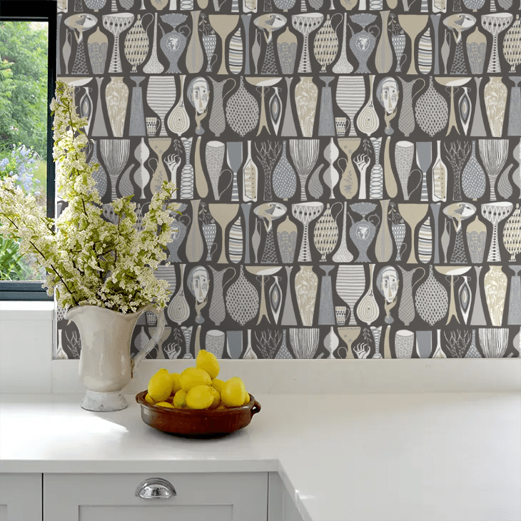 Pottery Wallpaper - Beige - Boråstapeter - 1758 - Premier Wallcovering