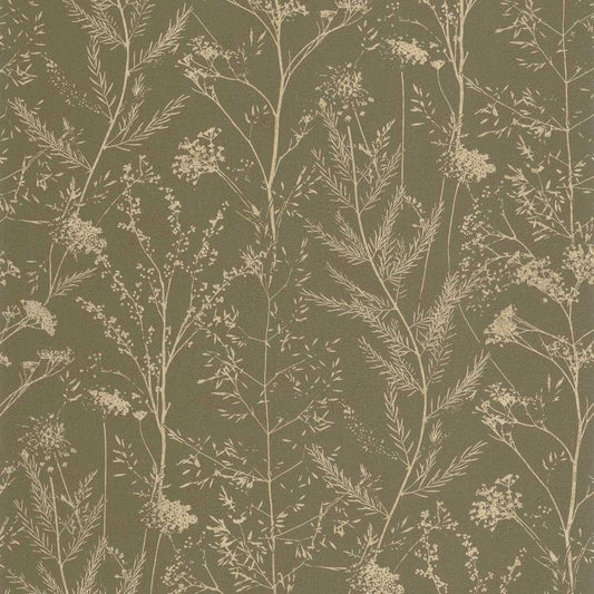 Prairie Sentier Des Dunes Wallpaper - Kaki - Casadeco - 200957853 - Premier Wallcovering