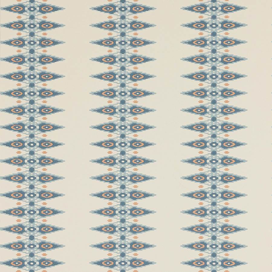 Priya Stripe Wallpaper - Blue - J189W - 02 - Jane Churchill