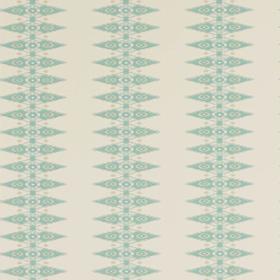 Priya Stripe Wallpaper - Aqua - J189W - 03 - Jane Churchill