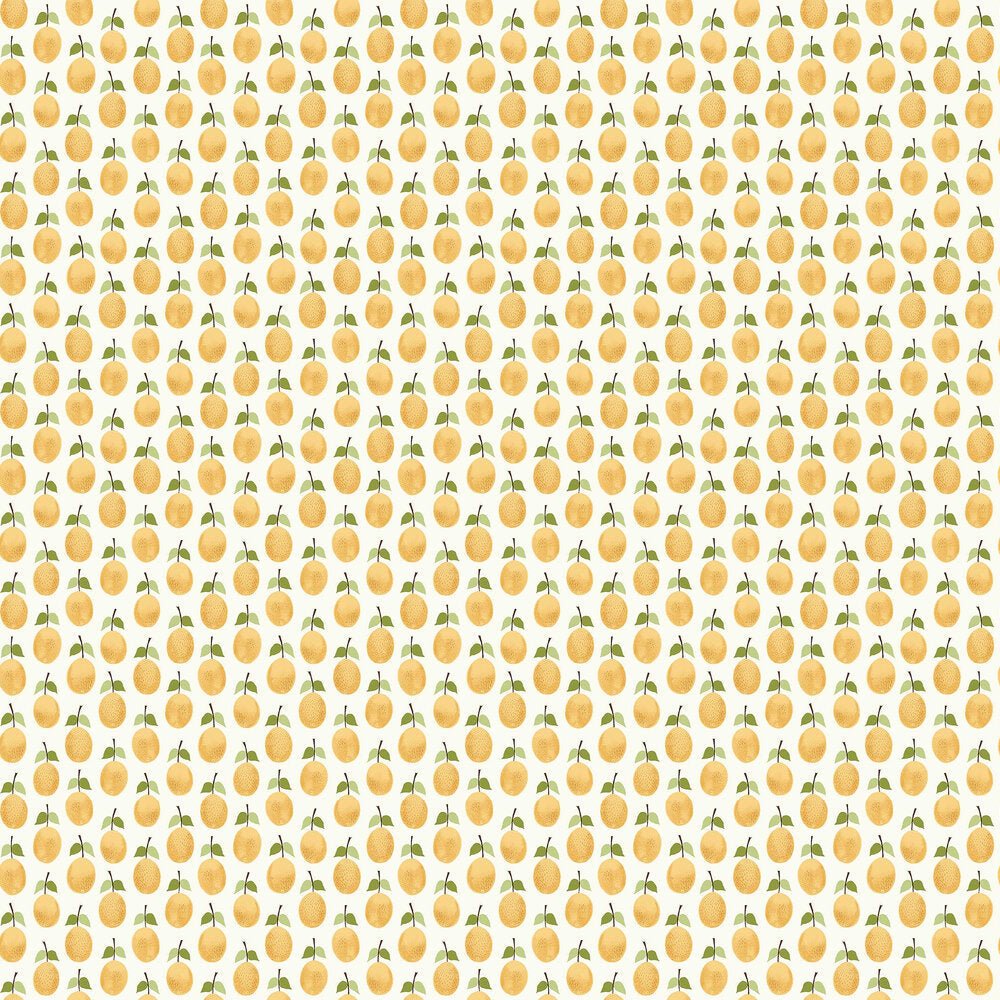 Prunus Wallpaper - Yellow - Boråstapeter - 1975 - Premier Wallcovering