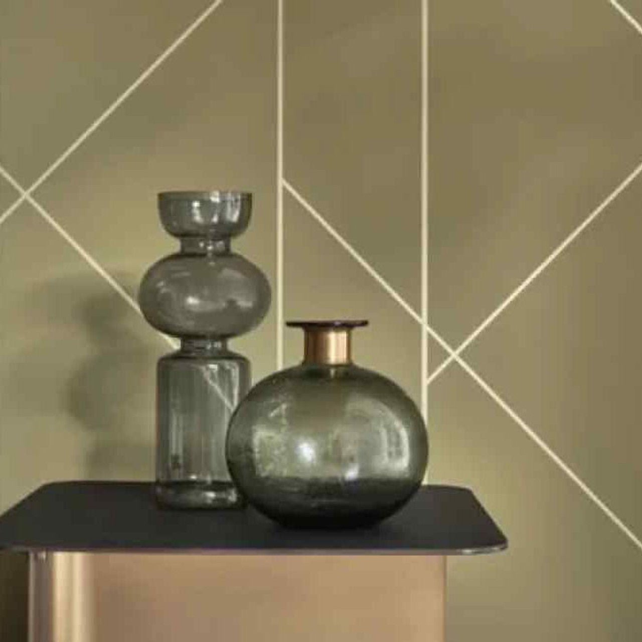 Pure Alchimie Wallpaper - Vert Olive - Casadeco - 89907200 - Premier Wallcovering