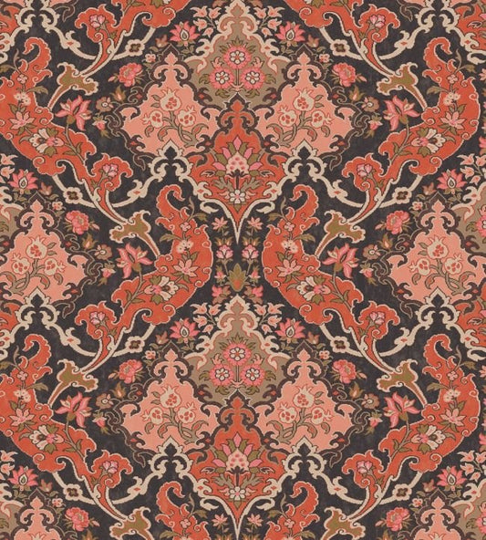 Pushkin Wallpaper - Coral & Rouge on Soot - 108/8039 - Cole & Son - Premier Wallcovering