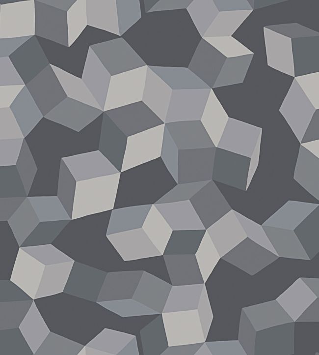 Puzzle Wallpaper - Heath Grey on Charcoal - 105/2011 - Cole & Son - Premier Wallcovering