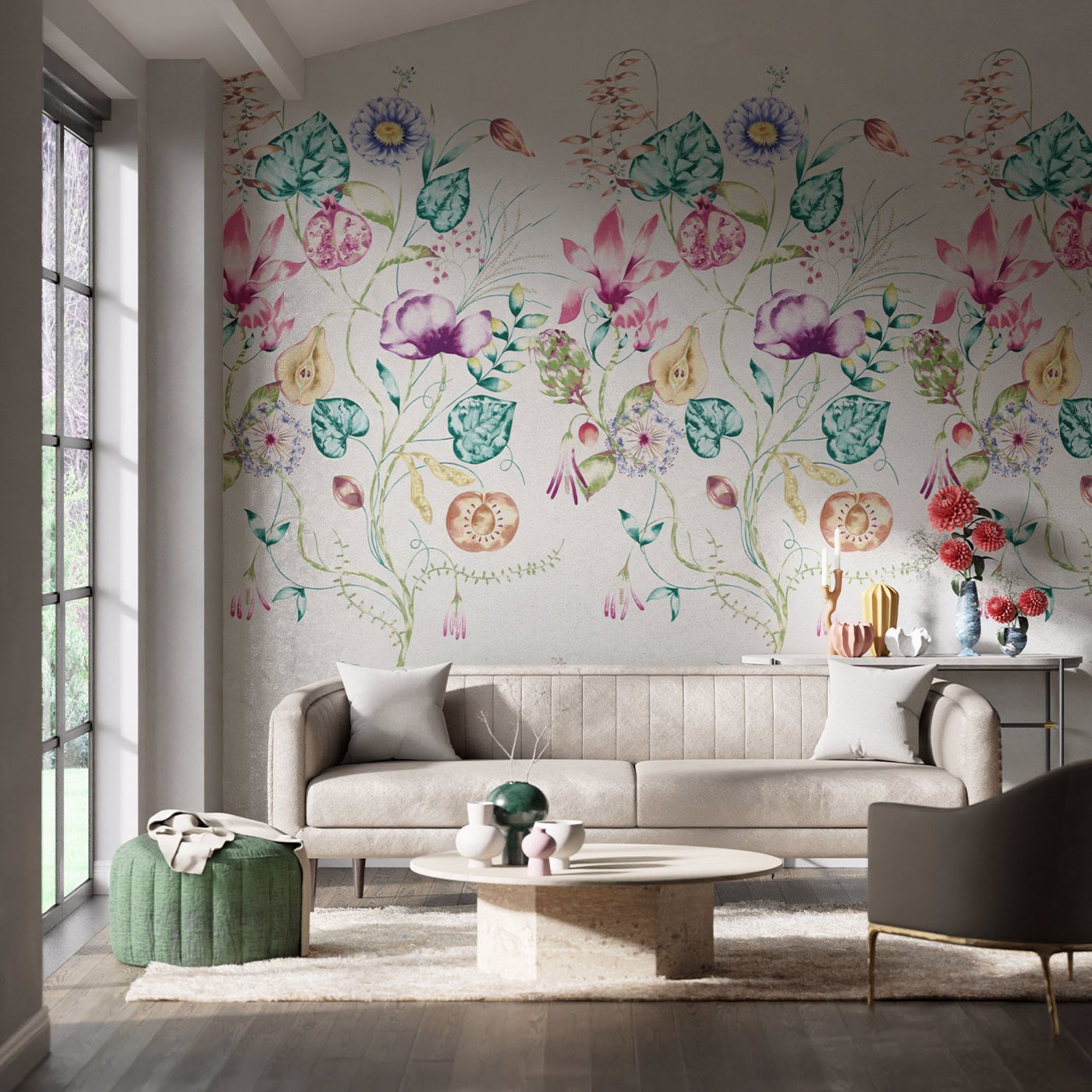 Quintessence Wallpaper - Lagoon/Cerise - Harlequin - HZAP111775 - Premier Wallcovering