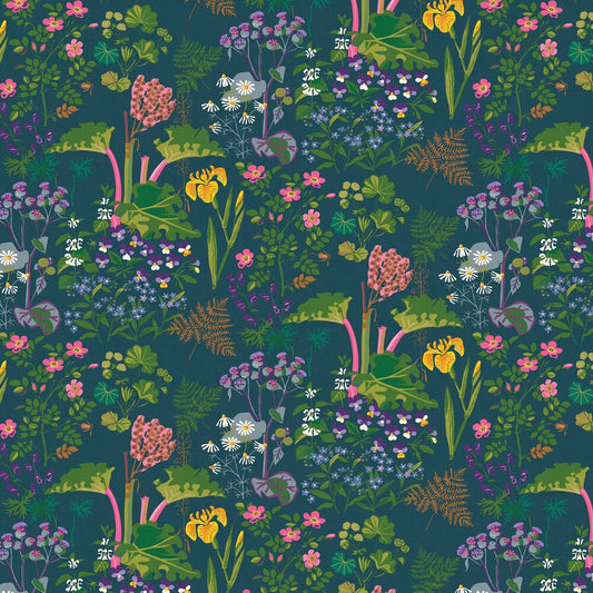 Rabarber Wallpaper - Green - Boråstapeter - 1791 - Premier Wallcovering