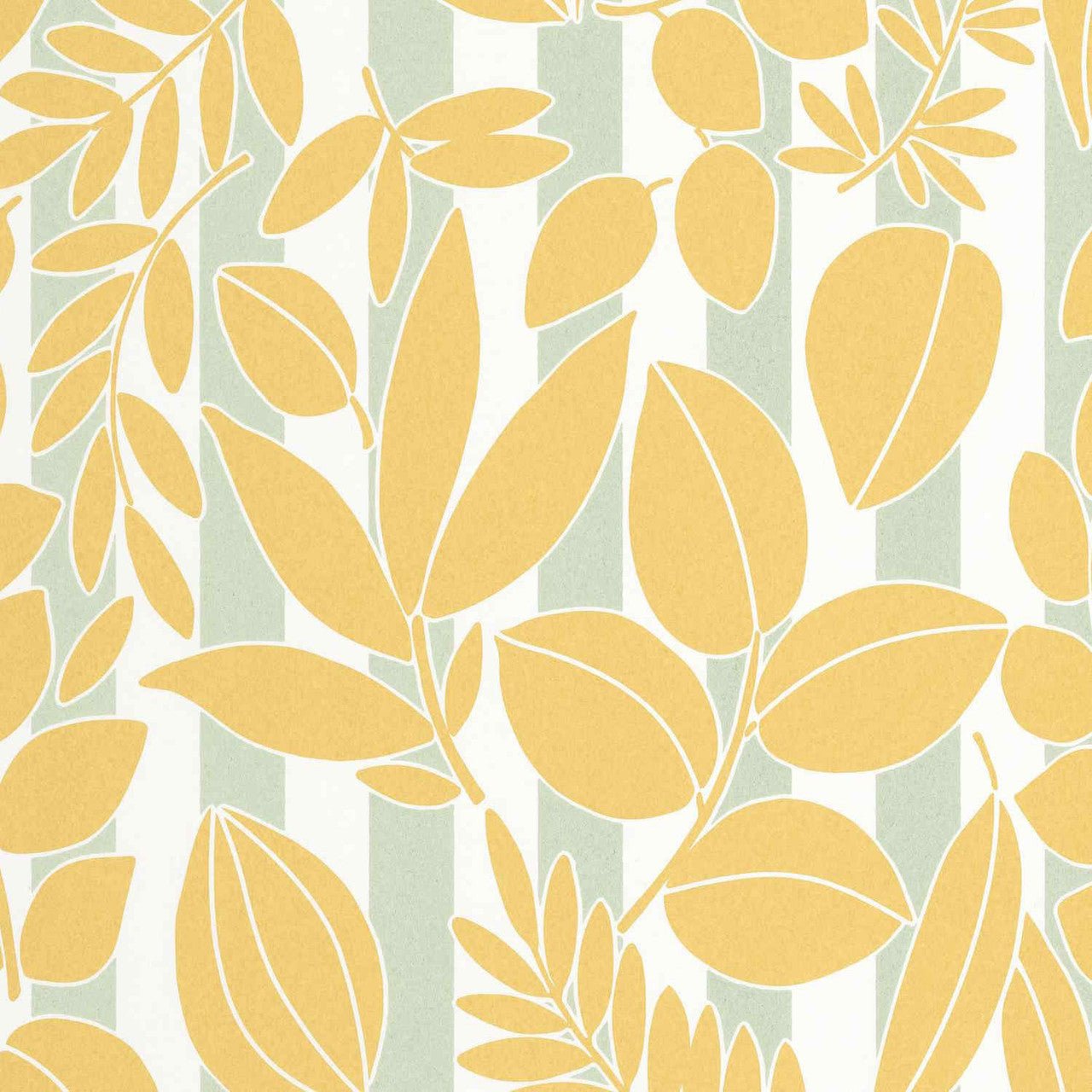 Ramatuelle Echappee Belle Wallpaper - Jaune Citron / Bleu Ciel - Casadeco - 89822606 - Premier Wallcovering