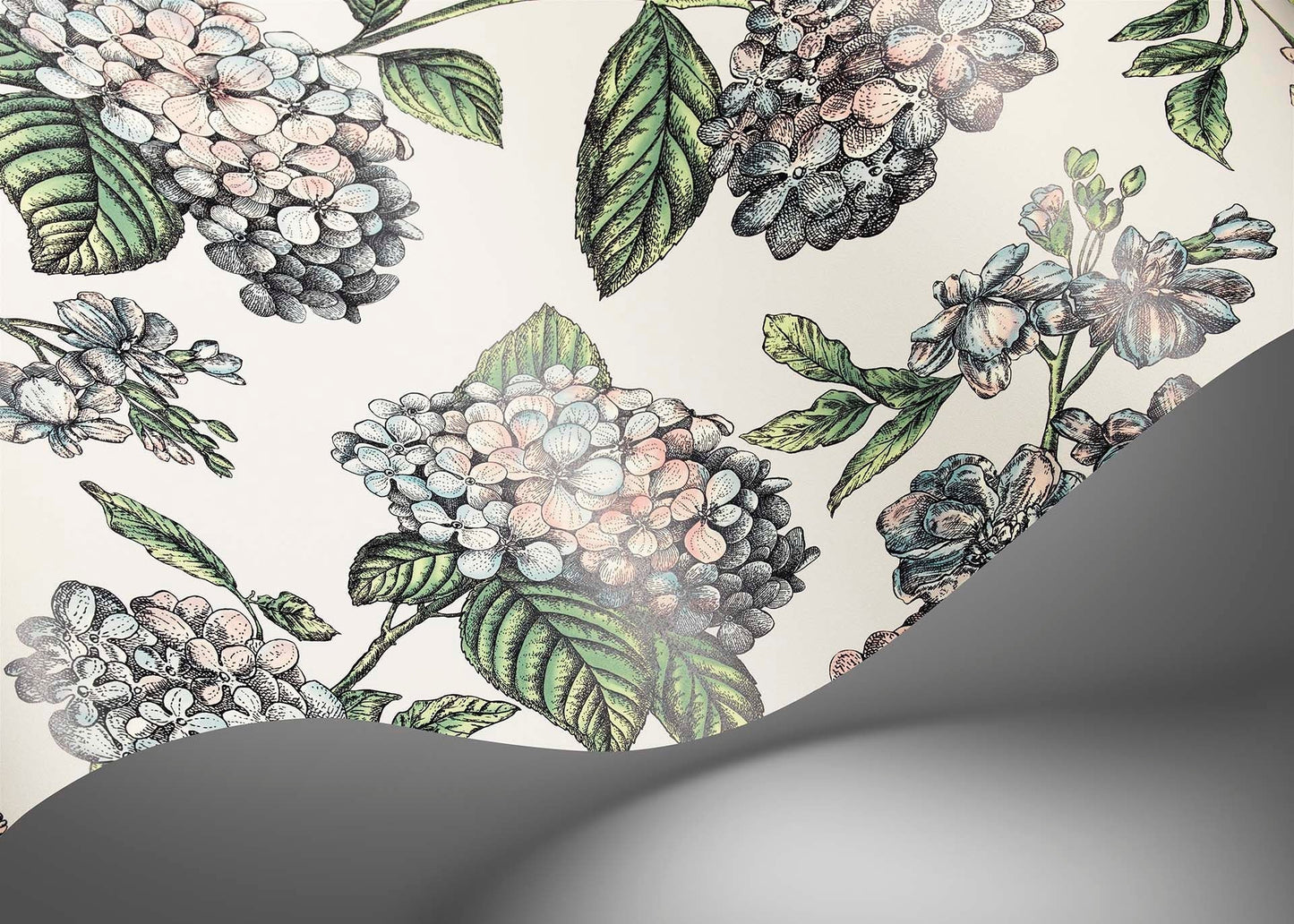 Ramo di Ortensia Wallpaper - Pastel on Stone - 123/8039 - Cole & Son - Premier Wallcovering