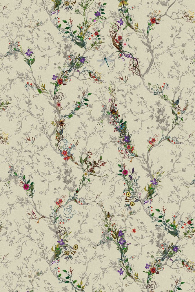 Random Ruskin Wallpaper - Beige - Timorous Beasties - RUS/RRK/MICA/02 - Premier Wallcovering