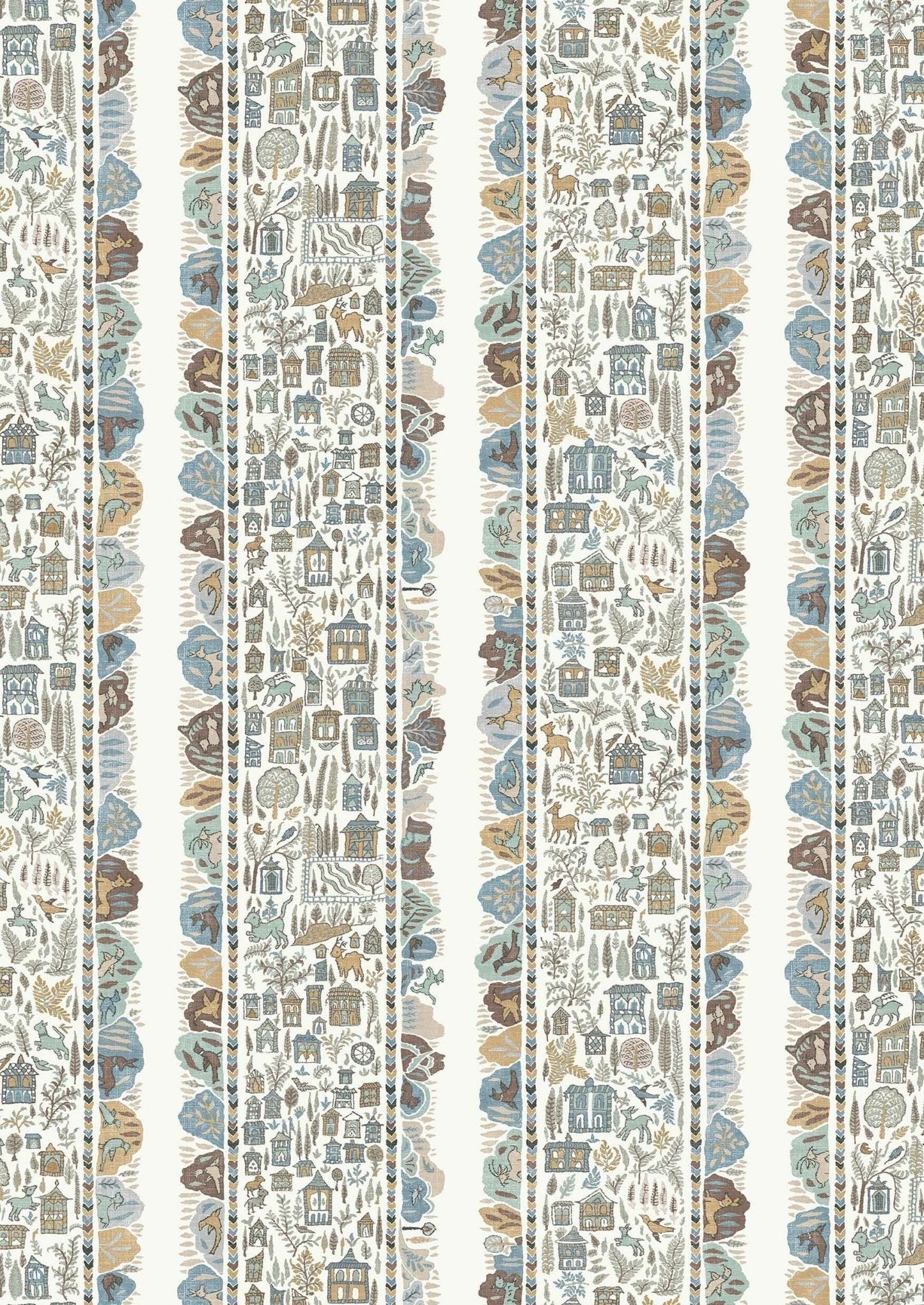 Ravi Ribbon Wallpaper - Aqua Vita - Lewis & Wood - Premier Wallcovering