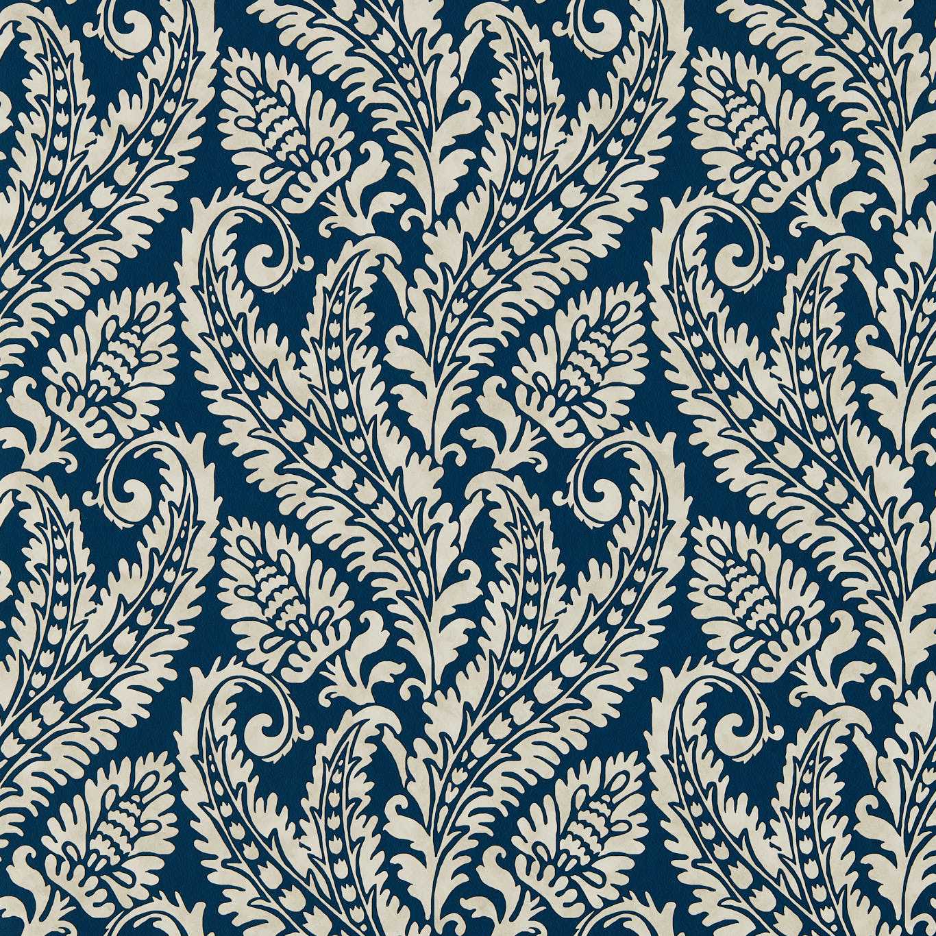 Regale Wallpaper - Denim - Clarke & Clarke - W0161/01 - Premier Wallcovering