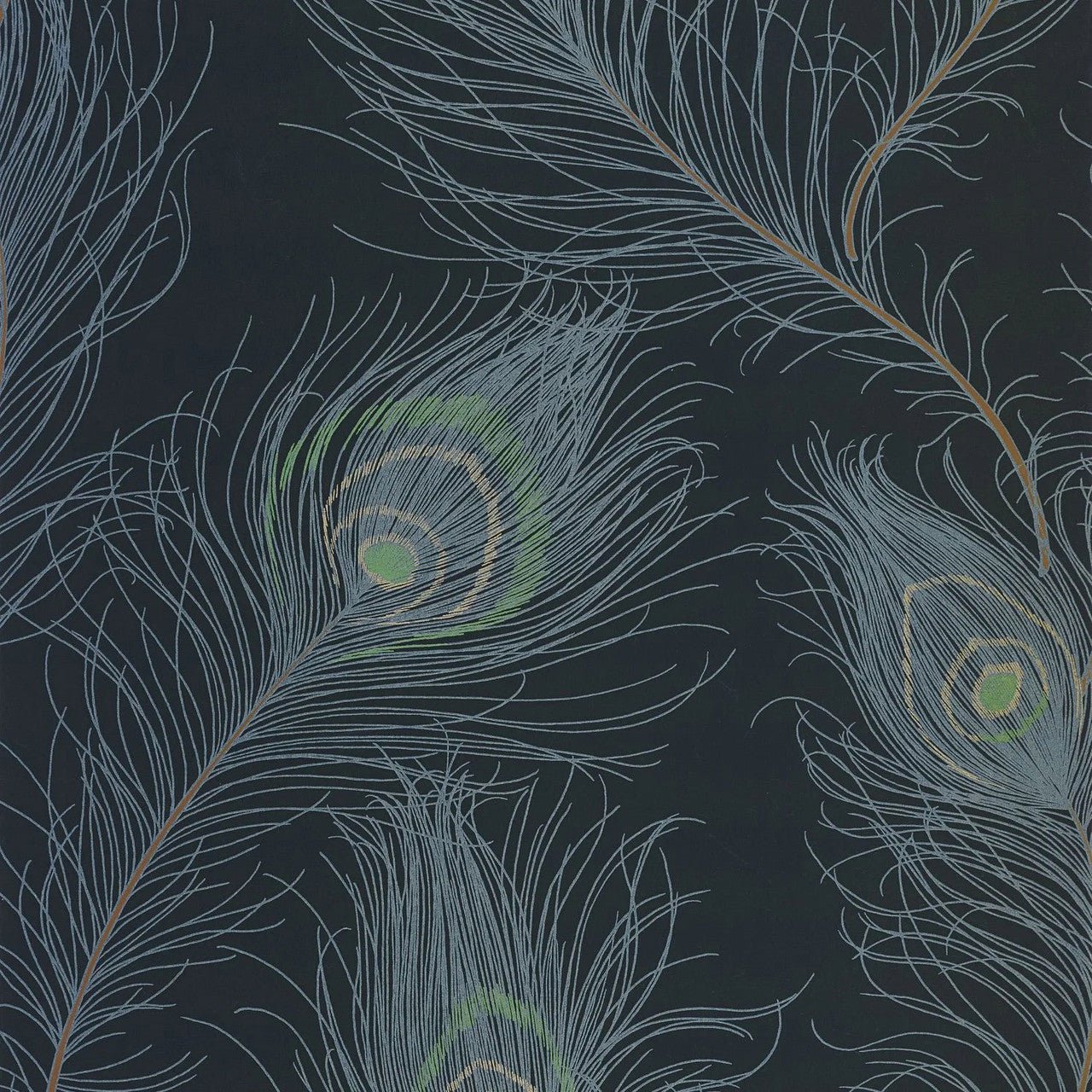 Revue Annees Folles Wallpaper - Bleu Petrole / Vert - Casadeco - 201076721 - Premier Wallcovering