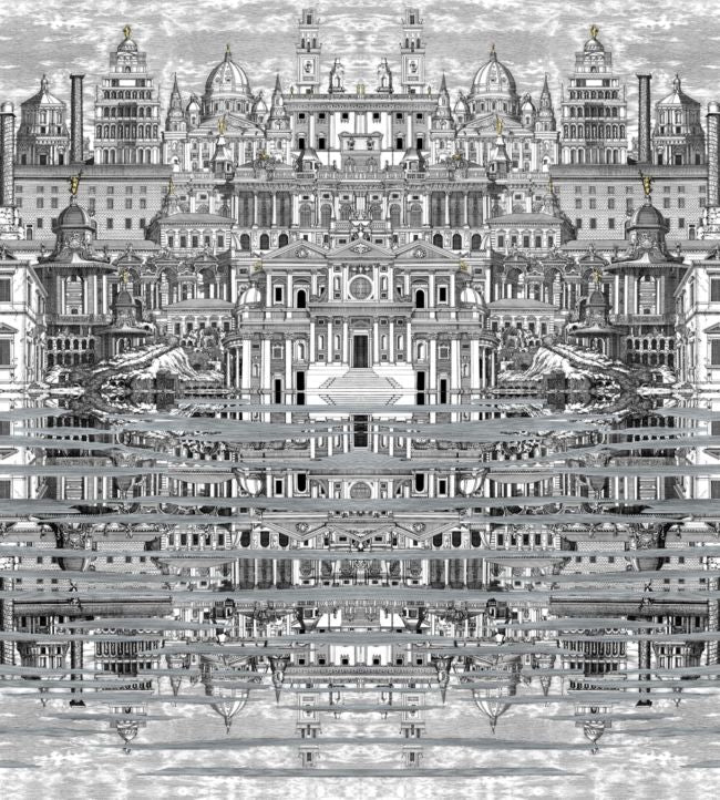 Riflesso Wallpaper - Black & White - 114/20040 - Cole & Son - Premier Wallcovering