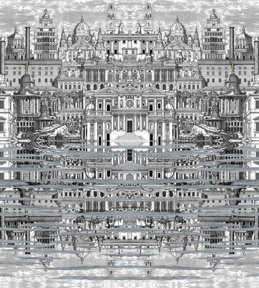 Riflesso Wallpaper - Black & White - 114/20040 - Cole & Son - Premier Wallcovering