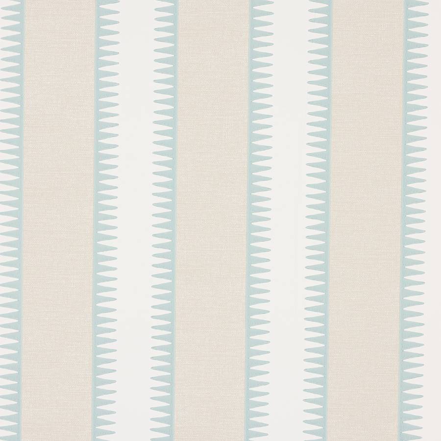 Rocco Wallpaper - Beige/Aqua - J198W - 05 - Jane Churchill