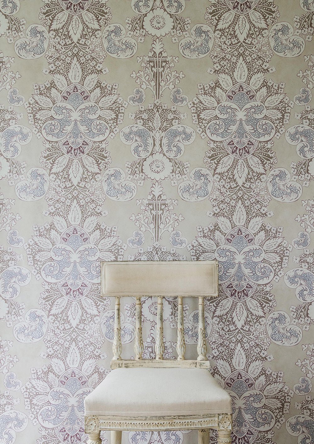Rococo Wallpaper - Alabaster - Lewis & Wood - Premier Wallcovering