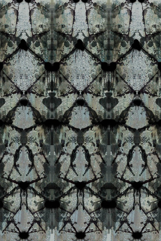 Rorschach Diamond Wallpaper Panel - Blue Grey - Timorous Beasties - ROR/RDI/ARSK/01 - Premier Wallcovering
