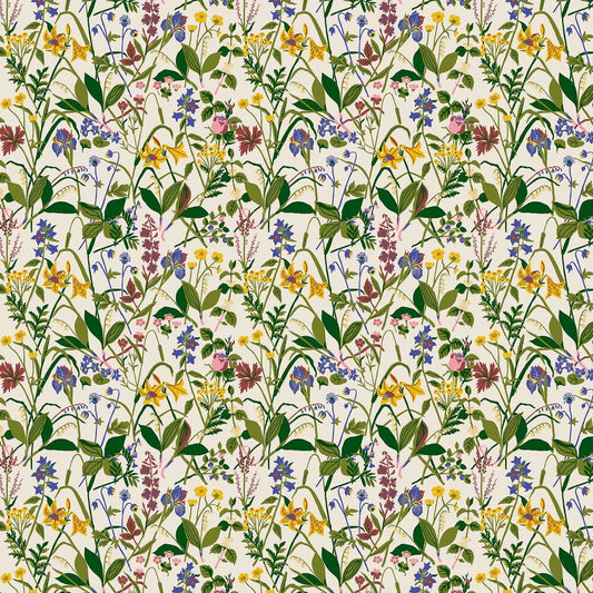 Ros och Lilja Wallpaper - Multi - coloured - Boråstapeter - 1962 - Premier Wallcovering