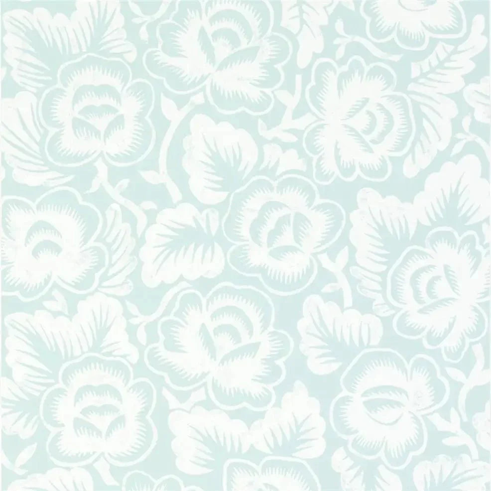 Rosario Wallpaper - Aqua - P592/10 - Designers Guild