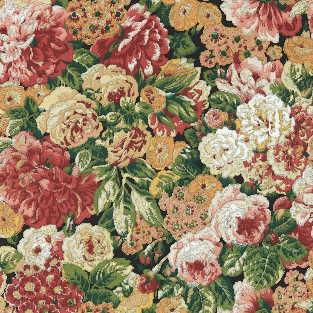 Rose And Peony Wallpaper – Gustavian