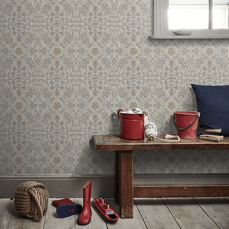 Rosenvinge Wallpaper - Blue - Boråstapeter - 4589 - Premier Wallcovering