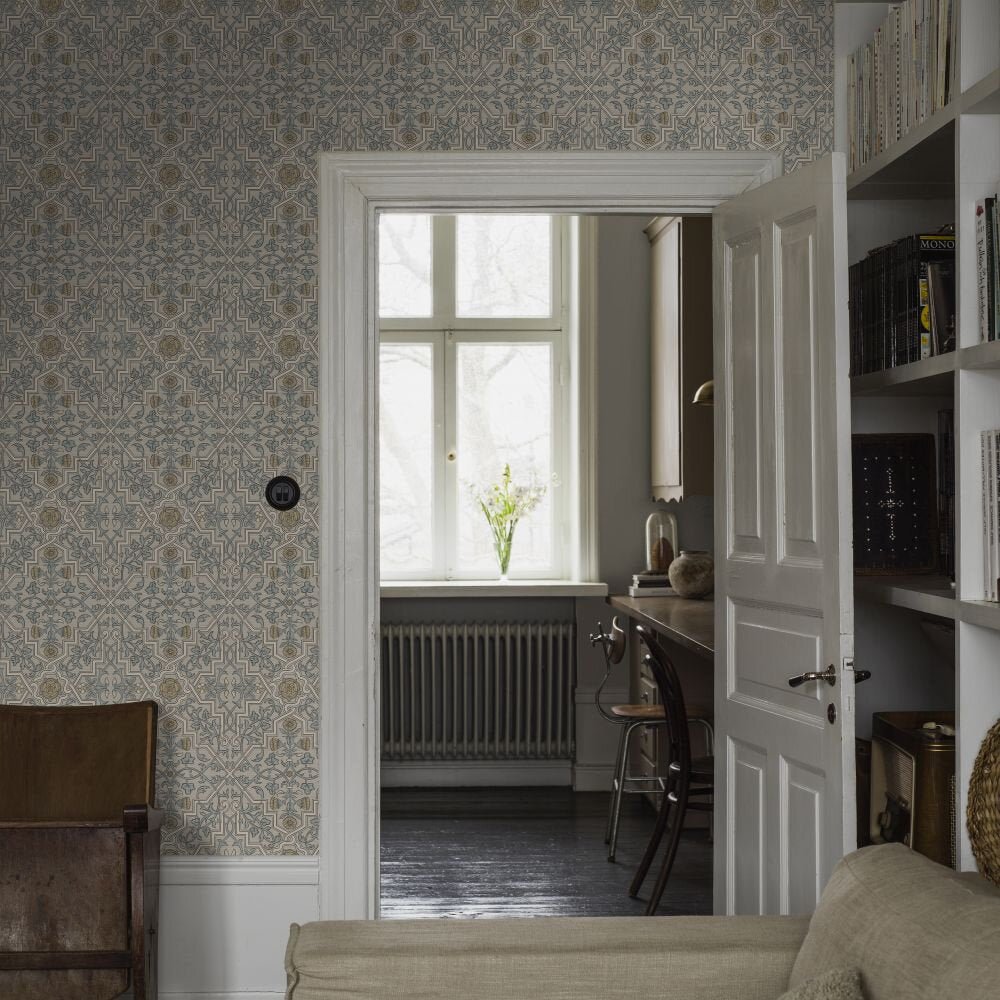Rosenvinge Wallpaper - Blue - Boråstapeter - 4589 - Premier Wallcovering