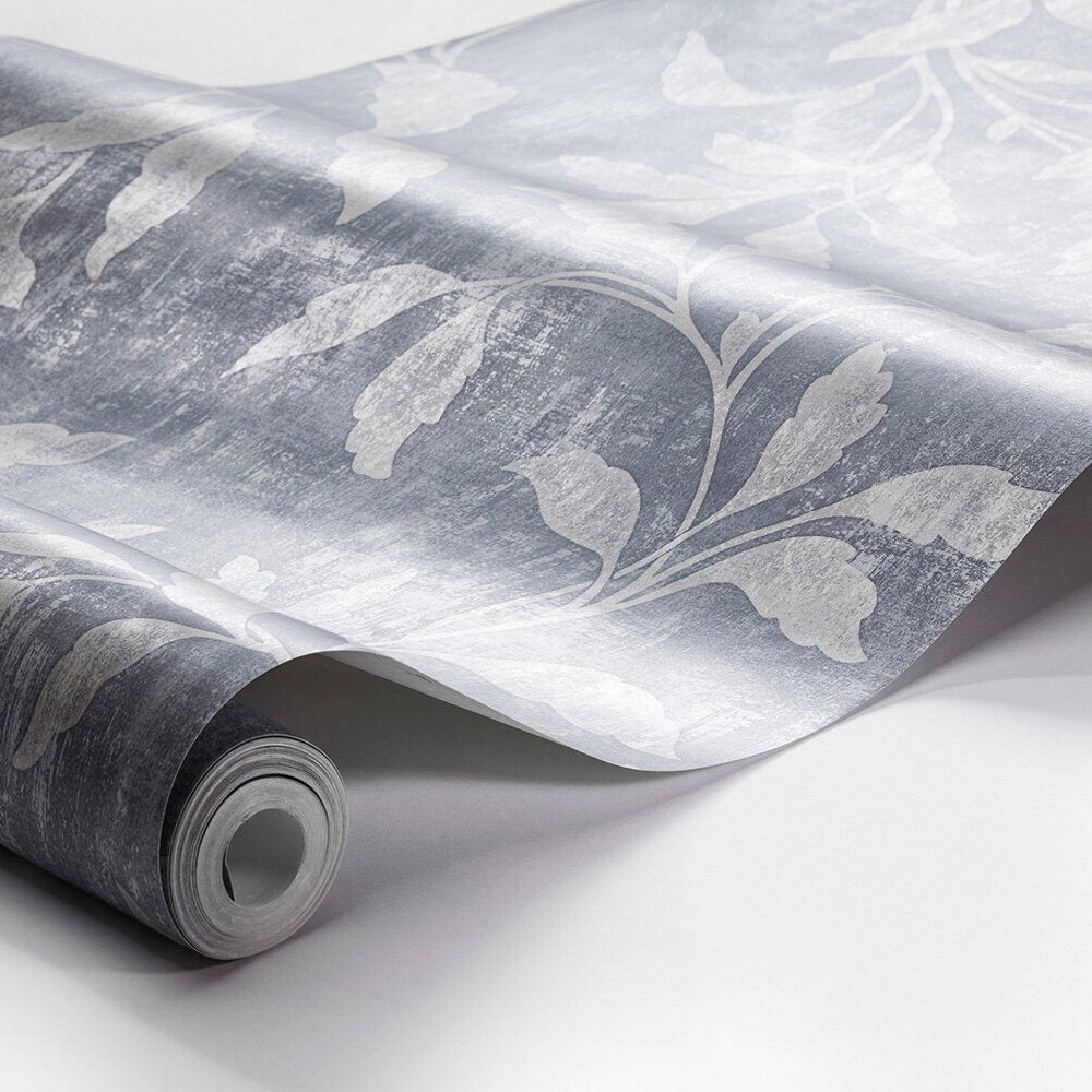 Rosewood Night Wallpaper - Blue - Boråstapeter - 1904 - Premier Wallcovering