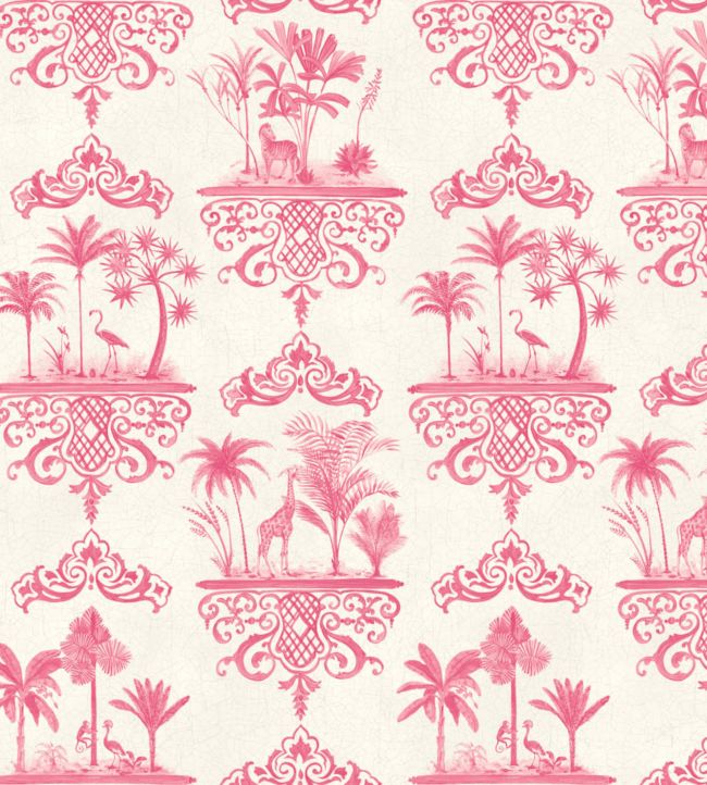 Rousseau Wallpaper - Fuchsia on White - 99/9041 - Cole & Son - Premier Wallcovering