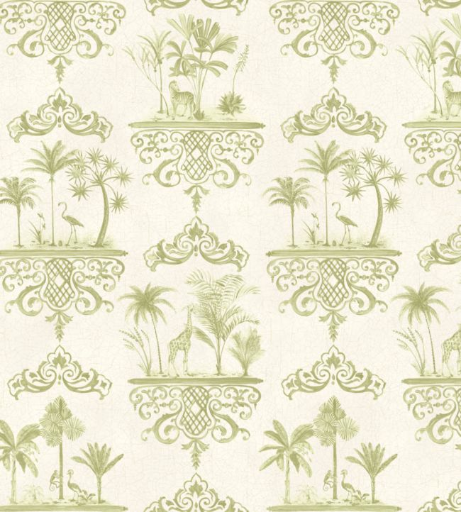 Rousseau Wallpaper - Olive Green on Cream - 99/9040 - Cole & Son - Premier Wallcovering