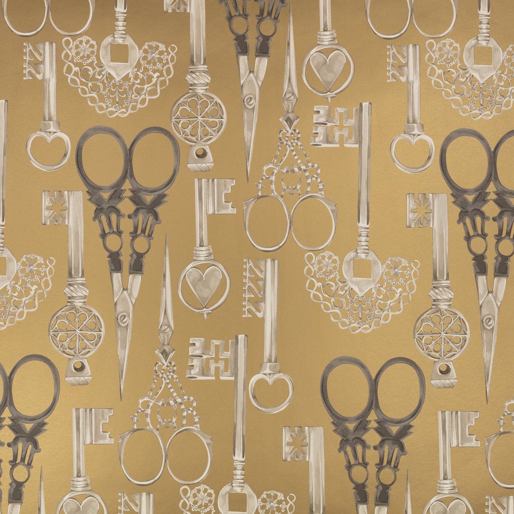 Roxanne Wallpaper - Vintage Gold - Romo - Temperley London - W451/04 - Premier Wallcovering