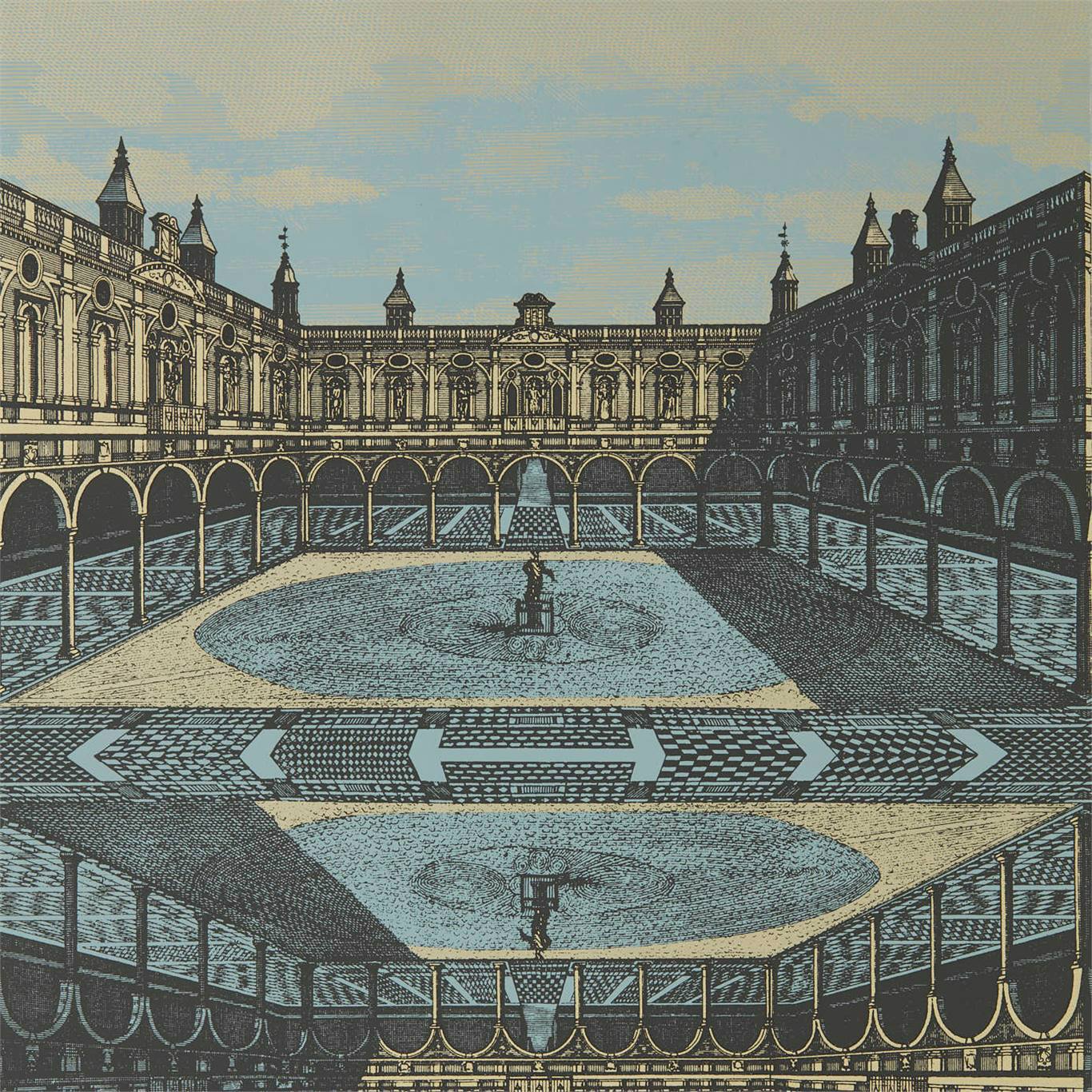 Royal Exchange Wallpaper - Taloyrs Grey/Platinum - ZPLW312971 - Zoffany