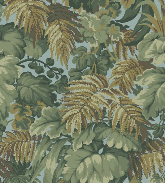 Royal Fernery Wallpaper - Khaki, Sage & Print Room Blue - 113/3008 - Cole & Son - Premier Wallcovering