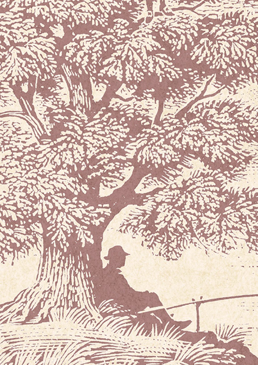 Royal Oak Wallpaper - Bloodstone - Lewis & Wood - Premier Wallcovering