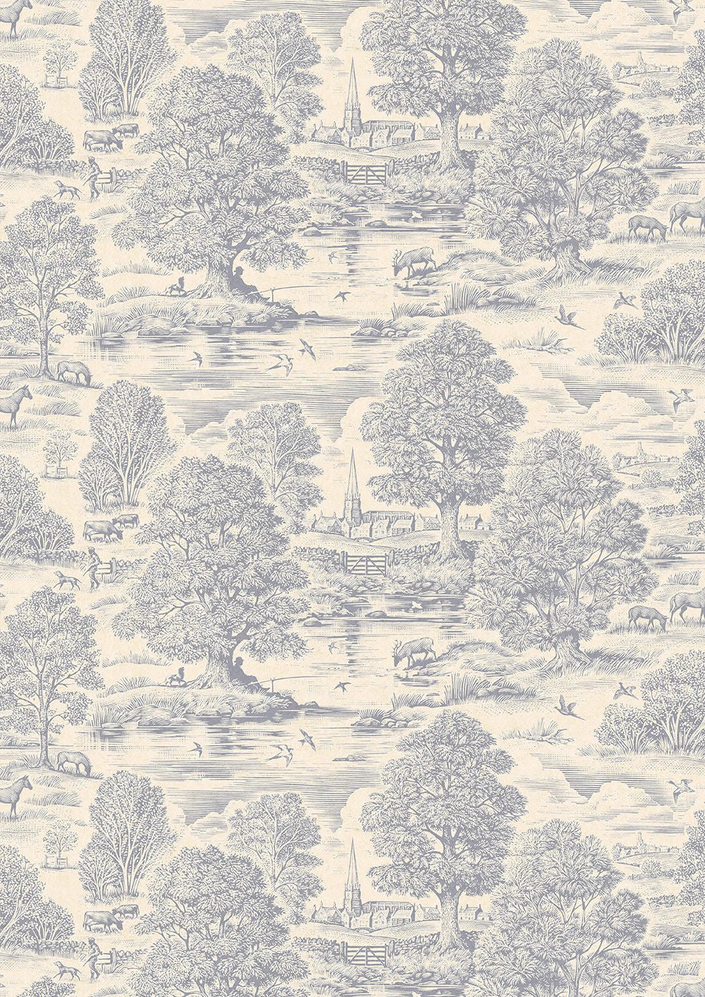Royal Oak Wallpaper - Aerial - Lewis & Wood - Premier Wallcovering